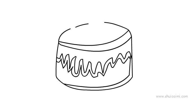 蛋糕儿童画怎么画 蛋糕简笔画步骤