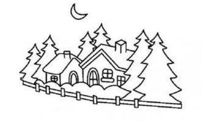 雪山简笔画 雪山简笔画彩色