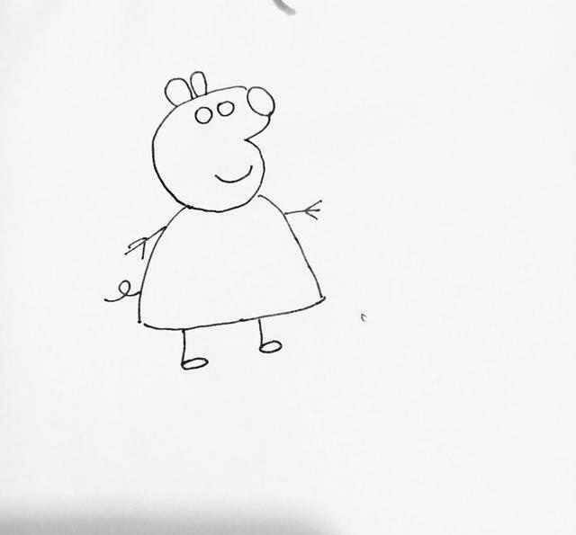 佩奇简笔画 佩奇简笔画画法