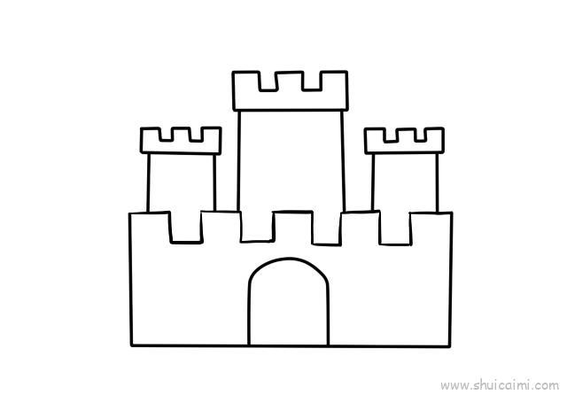 城堡儿童画怎么画 城堡简笔画顺序