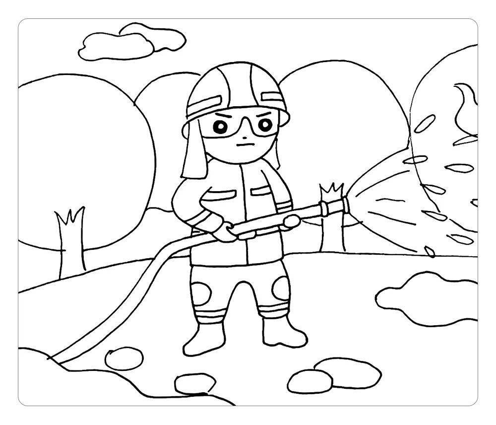 消防安全简笔画 消防安全简笔画幼儿园