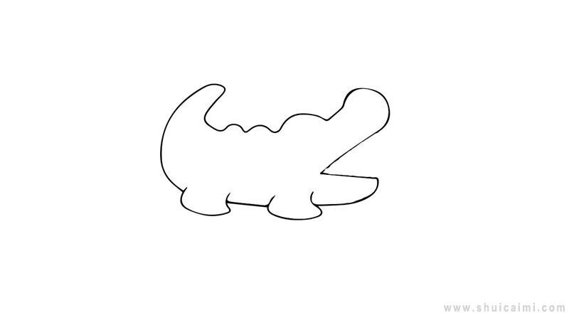小鳄鱼简笔画怎么画 小鳄鱼简笔画好看