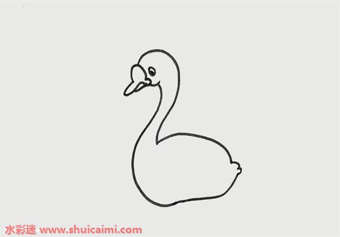 天鹅怎么画 天鹅简笔画简单彩色