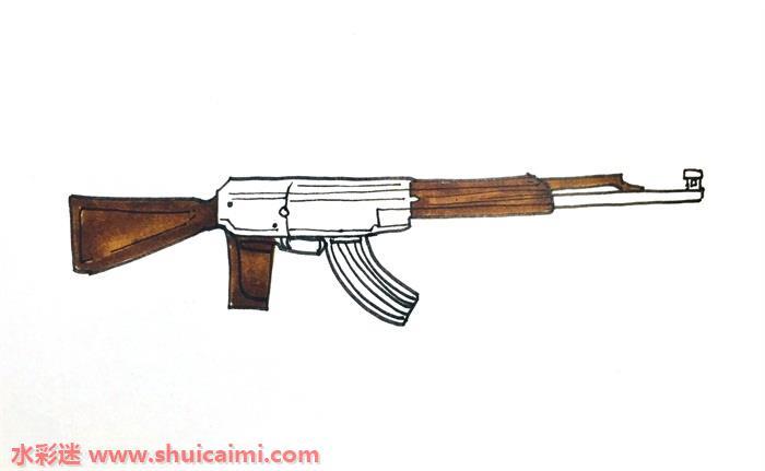 AK47怎么画 AK47简笔画步骤
