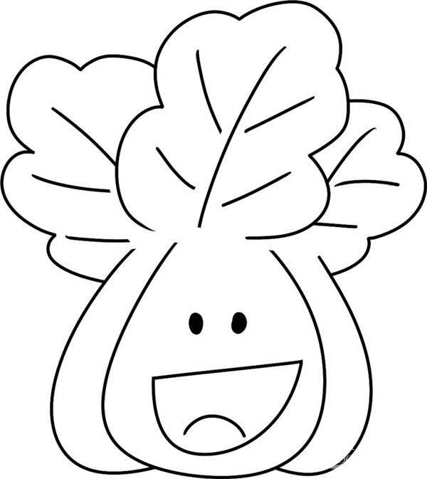 白菜简笔画 白菜简笔画图片带颜色