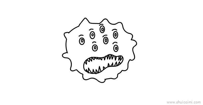 病毒儿童画怎么画 病毒简笔画简单
