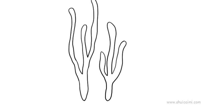 海草儿童画怎么画 海草简笔画画法