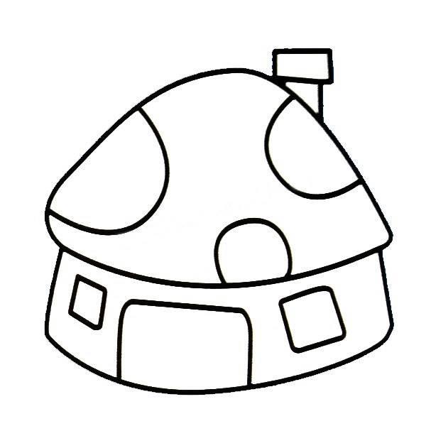 卡纸房子图片简笔画 卡纸房子手工制作贴画