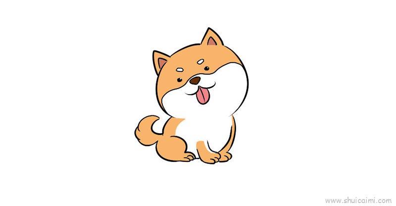 柴犬q版儿童画怎么画 柴犬q版简笔画简单