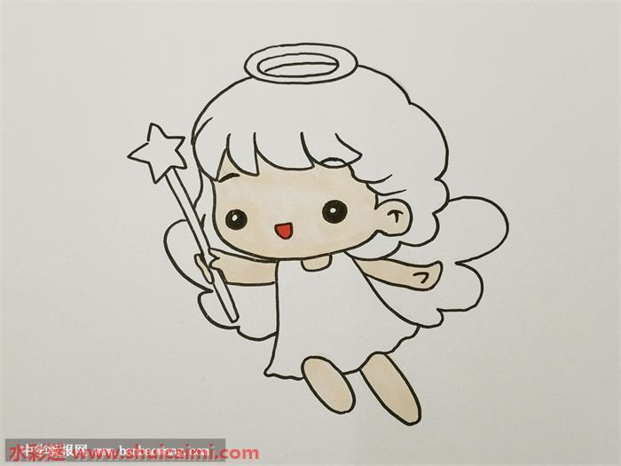 带翅膀小天使怎么画 带翅膀小天使简笔画简单彩色