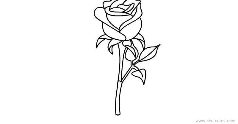 玫瑰花儿童画怎么画 玫瑰花简笔画好看