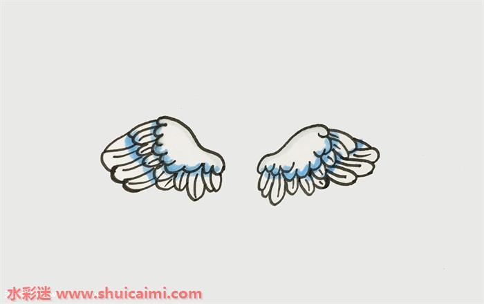 天使翅膀怎么画 天使翅膀简笔画图片带颜色