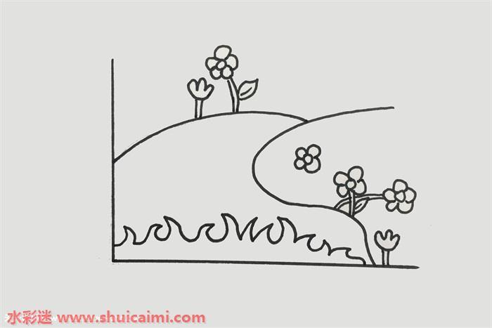 草地怎么画 草地简笔画彩色