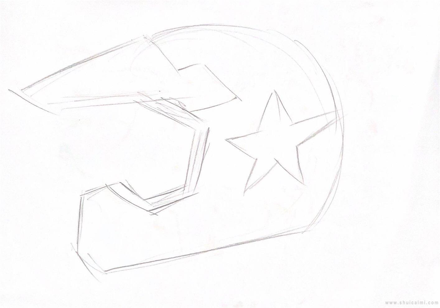 头盔简笔画怎么画 头盔简笔画图片