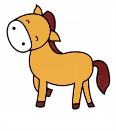 马的简笔画图片大全 马的简笔画图片大全彩色