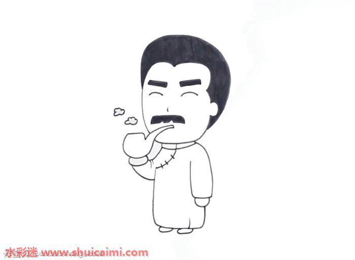 鲁迅怎么画 鲁迅简笔画步骤