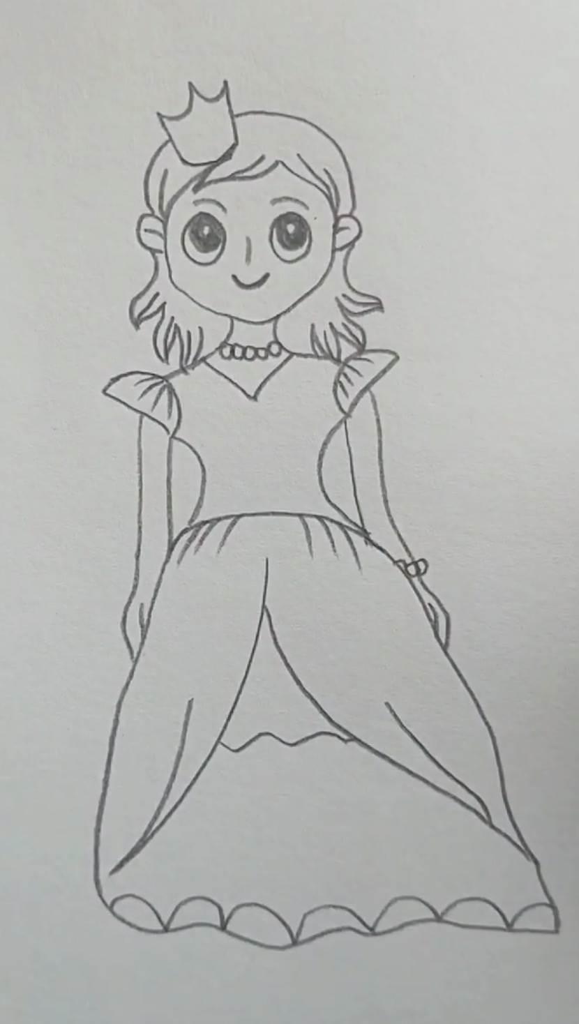 公主的简笔画图片大全 公主的简笔画图片大全带颜色