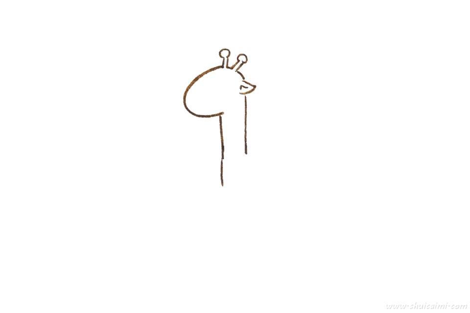 长颈鹿怎么画 长颈鹿简笔画步骤