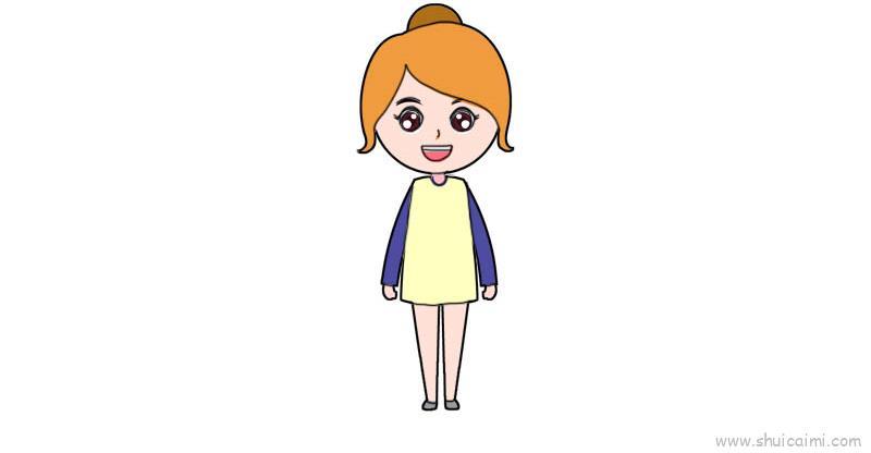 女孩儿童画怎么画 女孩简笔画图片大全