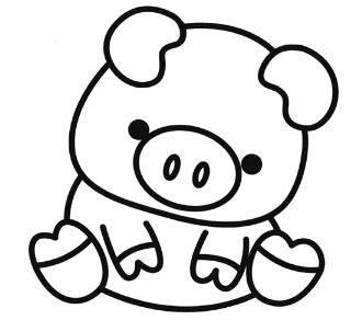 简笔画小猪 简笔画小猪的画法