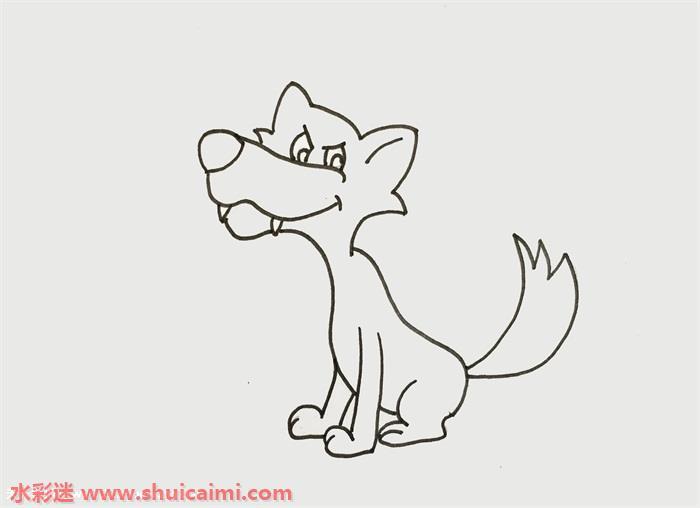 大灰狼怎么画 大灰狼简笔画彩色