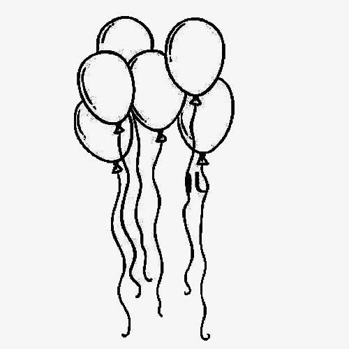 简笔画气球的画法 气球简笔画素材图案