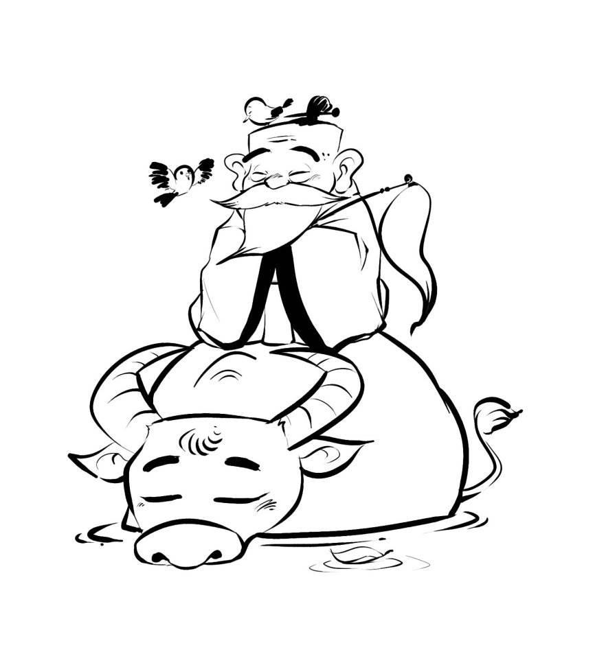 太上老君简笔画图片 太上老君的简笔画图片