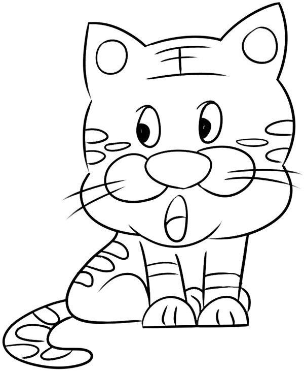 淘气的老虎的简笔画怎么画 淘气的老虎简笔画好看