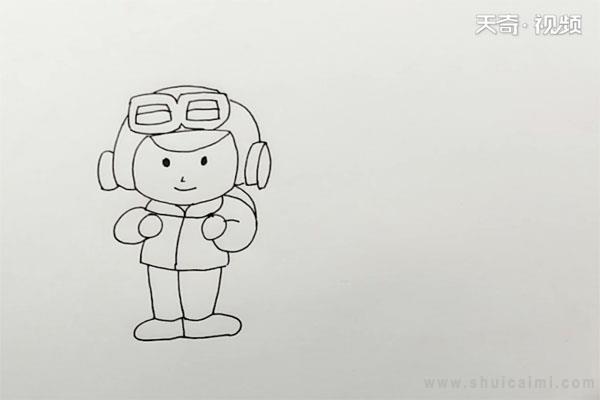飞行员简笔画怎么画 飞行员简笔画顺序