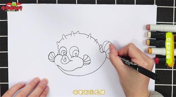 河鲀怎么画 河鲀简笔画漂亮卡通