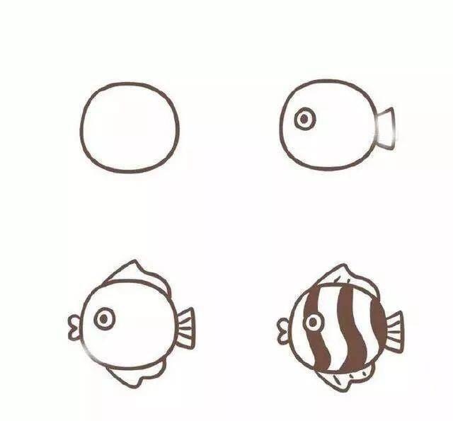 小鱼简笔画图片大全可爱 小鱼简笔画图片大全彩色