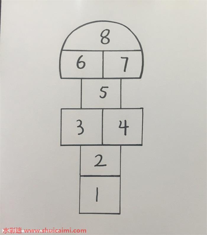 跳房子怎么画 跳房子简笔画简单又漂亮彩色