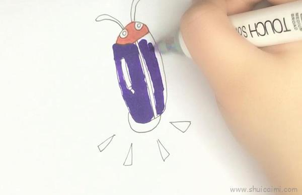 萤火虫儿童画怎么画 萤火虫简笔画图片