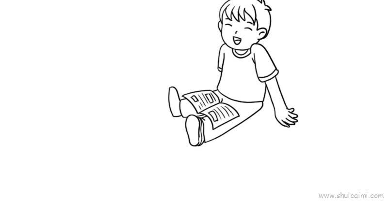 清明节小孩踏青儿童画怎么画 清明节小孩踏青简笔画步骤