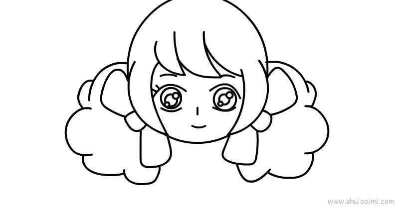 脑袋少女儿童画怎么画 脑袋少女简笔画画法