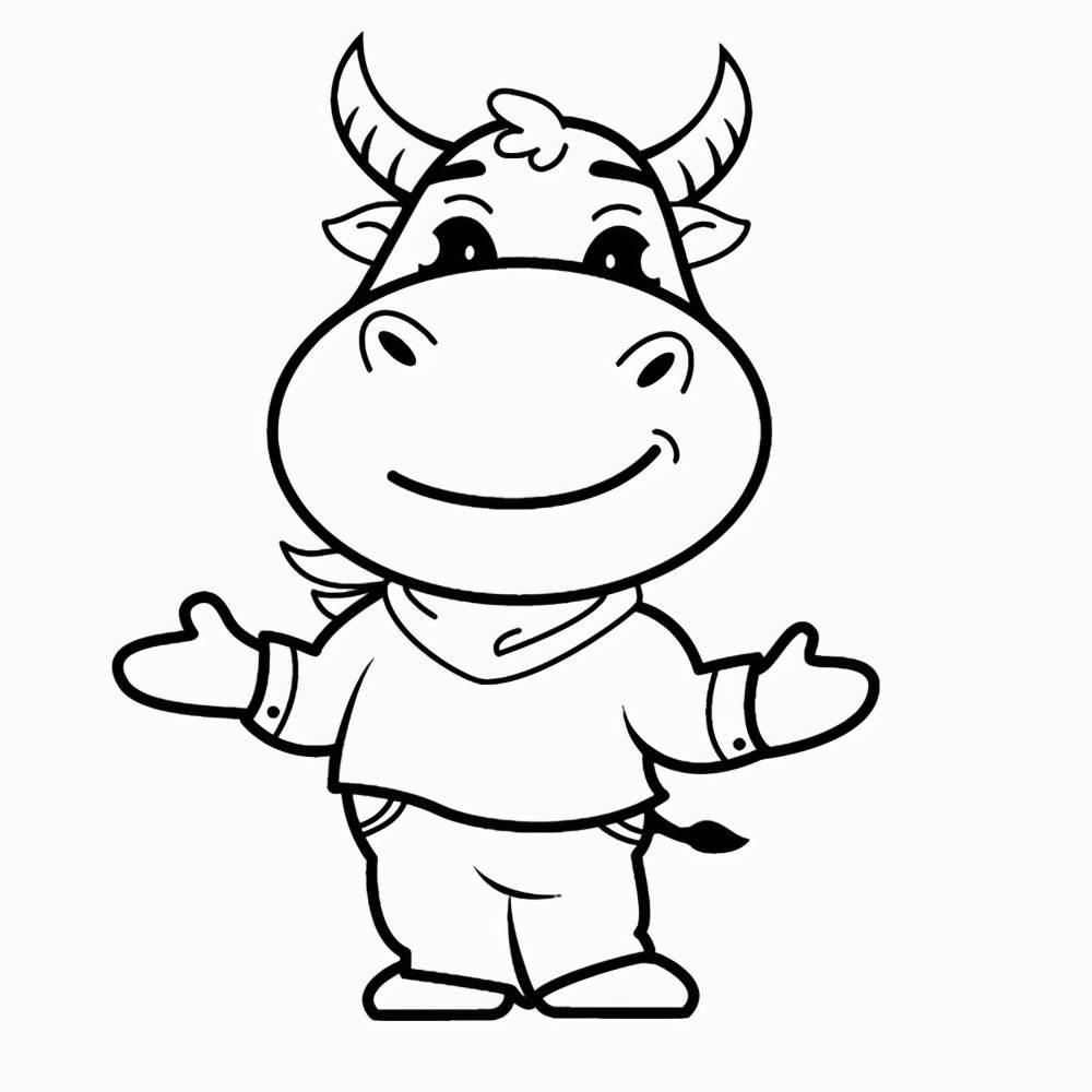 牛的简笔画图片大全 牛的简笔画图片大全可爱简单