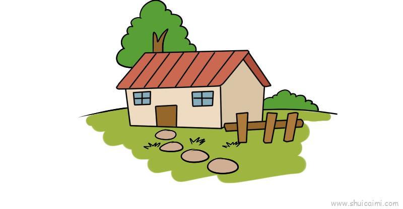 乡下人家儿童画怎么画 乡下人家简笔画简单又好看