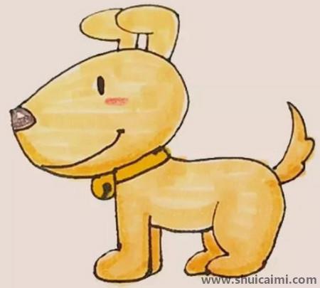 小黄狗儿童简笔画