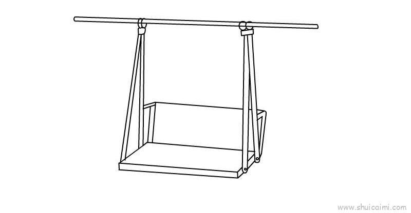 秋千儿童画怎么画 秋千简笔画好看