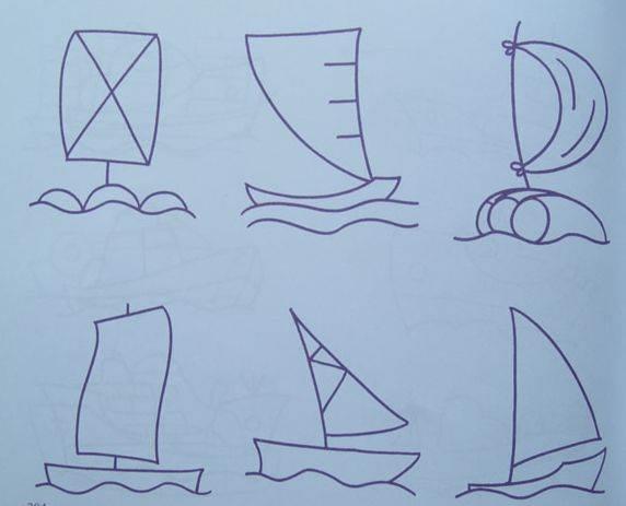 帆船简笔画 帆船简笔画带颜色