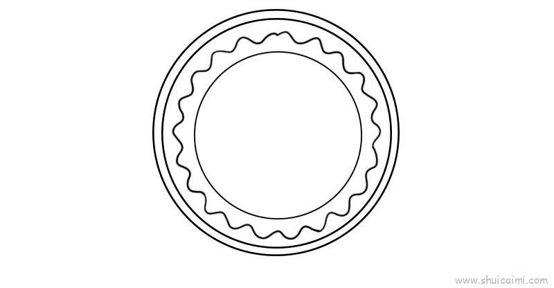 盘子儿童画怎么画 盘子简笔画步骤
