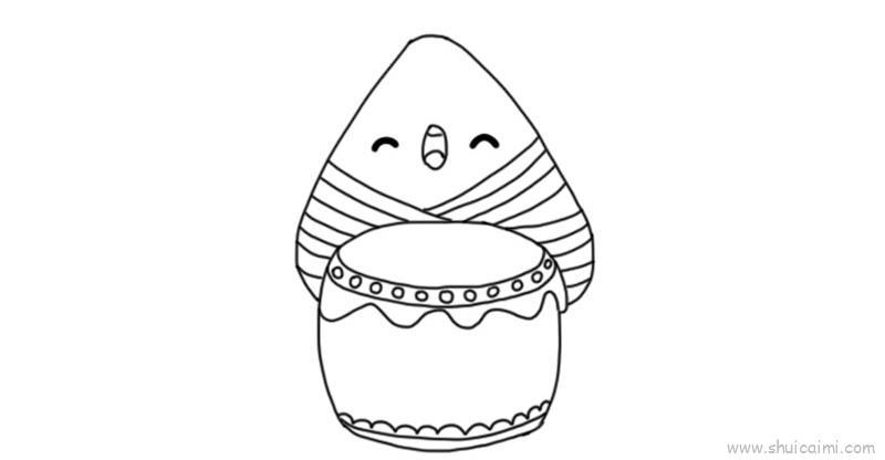 粽子儿童画怎么画 粽子简笔画图片