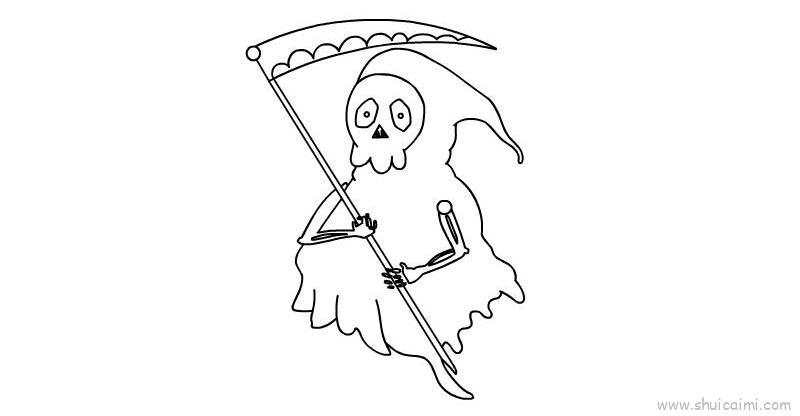 死神儿童画怎么画 死神简笔画简单又好看