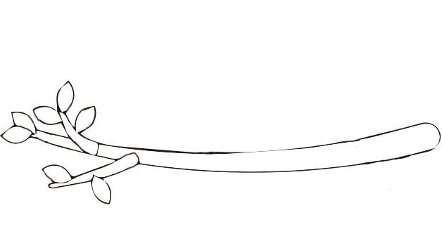 树枝简笔画怎么画 树枝简笔画步骤