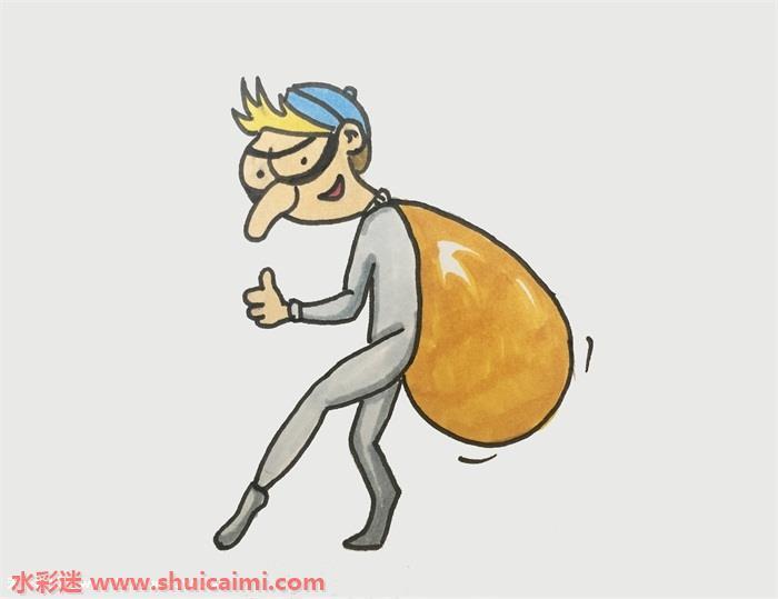 坏人怎么画 坏人简笔画图片彩色