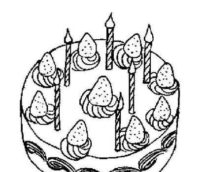 生日蛋糕图片简笔画 儿童画生日蛋糕图片简笔画