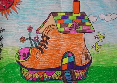 建房子儿童画简笔画 建房子绘画