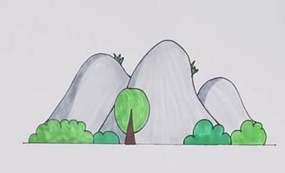 山简笔画 山茶花简笔画