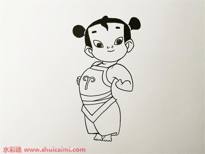 哪吒怎么画 哪吒简笔画简单好看
