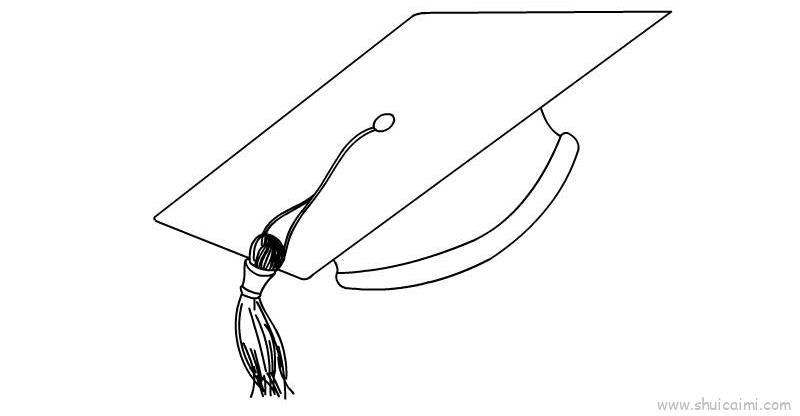 博士帽儿童画怎么画 博士帽简笔画好看